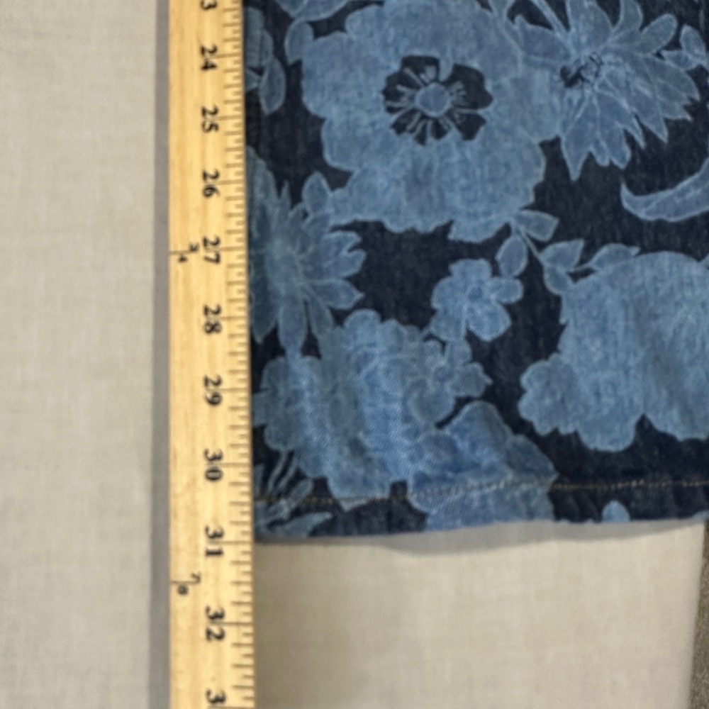 Wrangler Women's 4x32 Fierce Flare Jeans Blue‎ Floral High Rise Hippy 70s NEW - Picture 8 of 9